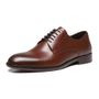  SAPATO DERBY MASCULINO SOCIAL EM COURO MARROM