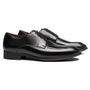 SAPATO DERBY MASCULINO SOCIAL EM COURO PRETO COM CONFORTO