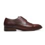 SAPATO DERBY MASCULINO SOCIAL EM COURO MARROM COM CONFORTO