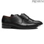 SAPATO DERBY MASCULINO SOCIAL EM COURO PRETO COM CONFORTO