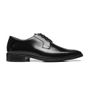 SAPATO DERBY MASCULINO SOCIAL EM COURO PRETO COM CONFORTO