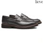 SAPATO LOAFER MASCULINO CASUAL EM COURO CINZA