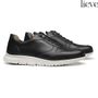 TÊNIS MASCULINO CASUAL EM COURO PRETO 