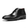 BOTA BATTIATIO DERBY MASCULINA CASUAL EM COURO PRETO COM CONFORTO