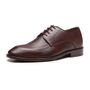  SAPATO DERBY MASCULINO SOCIAL EM COURO MARROM COM CONFORTO