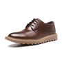 SAPATO DERBY MASCULINO CASUAL EM COURO MARROM