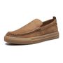  SAPATO MOCASSIM MASCULINO CASUAL EM COURO MARROM COM CONFORTO