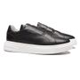 TÊNIS MASCULINO CASUAL EM COURO PRETO COM CONFORTO
