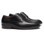 SAPATO DERBY MASCULINO SOCIAL EM COURO PRETO COM CONFORTO