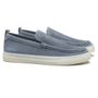  SAPATO MOCASSIM MASCULINO CASUAL EM COURO AZUL COM CONFORTO
