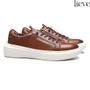 TÊNIS MASCULINO CASUAL EM COURO MARROM