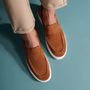 SAPATO MOCASSIM MASCULINO CASUAL EM COURO MARROM