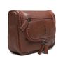 NECESSAIRE MASCULINA EM COURO MARROM