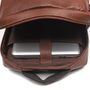 MOCHILA PORTA NOTEBOOK MASCULINA EM COURO MARROM