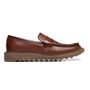 SAPATO LOAFER MASCULINO CASUAL EM COURO MARROM 