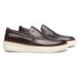 SAPATO MOCASSIM MASCULINO CASUAL EM COURO MARROM 