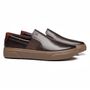 SLIP-ON MASCULINO CASUAL EM COURO MARROM 