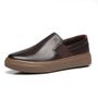 SLIP-ON MASCULINO CASUAL EM COURO MARROM 