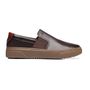 SLIP-ON MASCULINO CASUAL EM COURO MARROM 