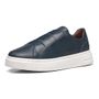 TÊNIS MASCULINO CASUAL EM COURO AZUL COM CONFORTO