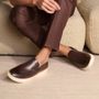 SAPATO MOCASSIM MASCULINO CASUAL EM COURO MARROM 