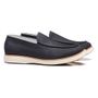 SAPATO MOCASSIM MASCULINO CASUAL EM COURO AZUL
