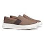 SLIP-ON MASCULINO CASUAL EM COURO MARROM