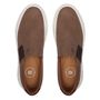 SLIP-ON MASCULINO CASUAL EM COURO MARROM