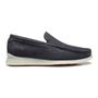 SAPATO VANONI MOCASSIM MASCULINO CASUAL EM COURO AZUL COM CONFORTO