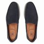 SAPATO VANONI MOCASSIM MASCULINO CASUAL EM COURO AZUL COM CONFORTO