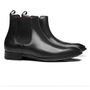 BOTA CHELSEA MASCULINA CASUAL COURO PRETO COM CONFORTO