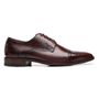 SAPATO DERBY BROGUE MASCULINO SOCIAL EM COURO MARROM COM CONFORTO
