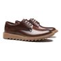 SAPATO DERBY MASCULINO CASUAL EM COURO MARROM