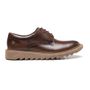 SAPATO DERBY MASCULINO CASUAL EM COURO MARROM