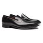 SAPATO LOAFER MASCULINO SOCIAL EM COURO PRETO COM CONFORTO