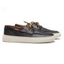SAPATO DOCKSIDE MASCULINO CASUAL EM COURO AZUL