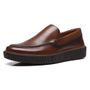 SAPATO MOCASSIM MASCULINO CASUAL EM COURO MARROM 