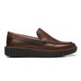 SAPATO MOCASSIM MASCULINO CASUAL EM COURO MARROM 