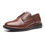 SAPATO DERBY MASCULINO CASUAL EM COURO MARROM