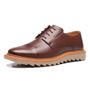 SAPATO DERBY MASCULINO CASUAL EM COURO MARROM