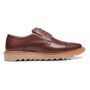 SAPATO DERBY MASCULINO CASUAL EM COURO MARROM