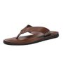 CHINELO MASCULINO CASUAL EM COURO MARROM