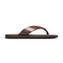 CHINELO MASCULINO CASUAL EM COURO MARROM