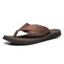 CHINELO MASCULINO CASUAL EM COURO MARROM