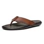 CHINELO MASCULINO CASUAL EM COURO MARROM