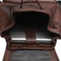 MOCHILA PORTA NOTEBOOK MASCULINA EM COURO MARROM