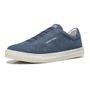 TÊNIS MASCULINO CASUAL EM COURO AZUL COM CONFORTO