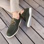 SAPATO BAGLIONI DERBY MASCULINO CASUAL EM COURO VERDE