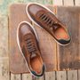 TÊNIS GIANNI MASCULINO CASUAL EM COURO MARROM 