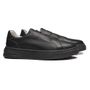 TÊNIS MASCULINO CASUAL EM COURO PRETO COM CONFORTO